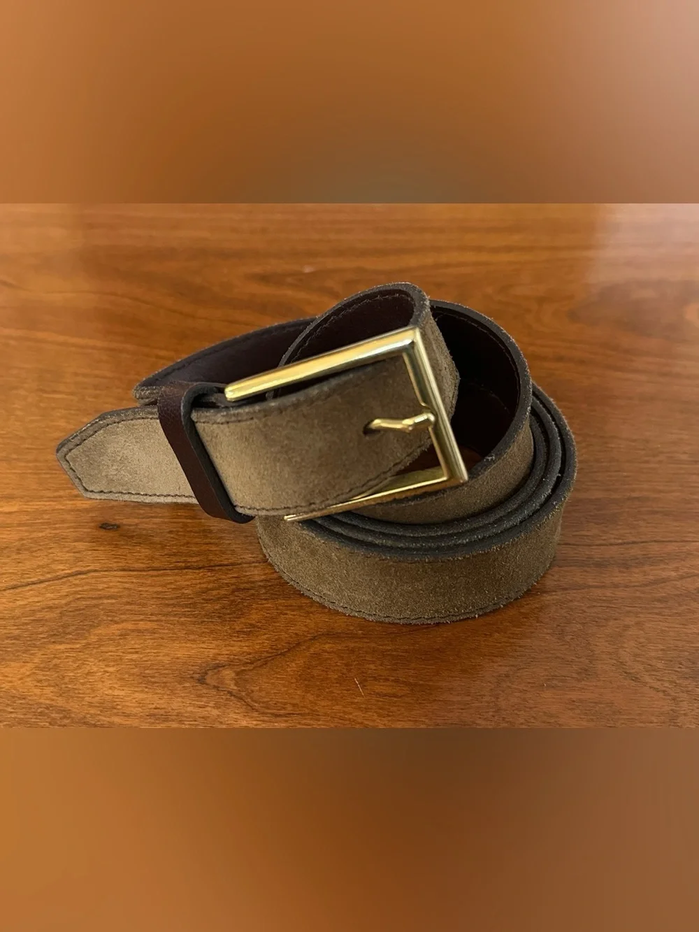 Allen Edmonds Italian Leather Suede Belt Brown Size XL 41–46 USA Made